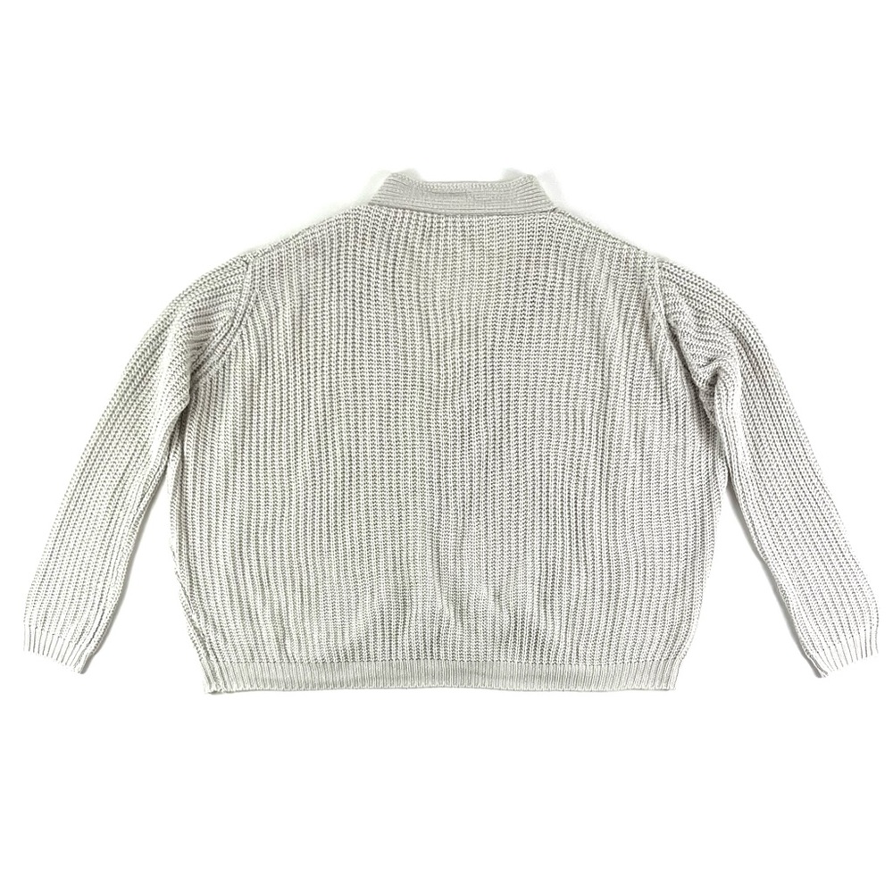 Haute Rouge Slouchy Grey Lace-Up Open Back Sweater